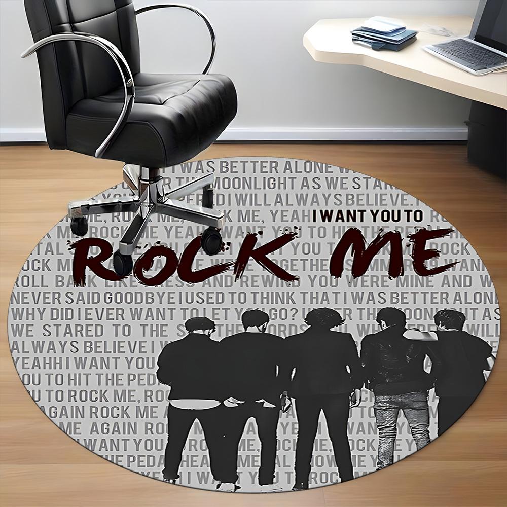 1 шт. Круглый ковер One Direction для офиса, под офисные стулья, спальни, гостиной, домашний декор a0926147