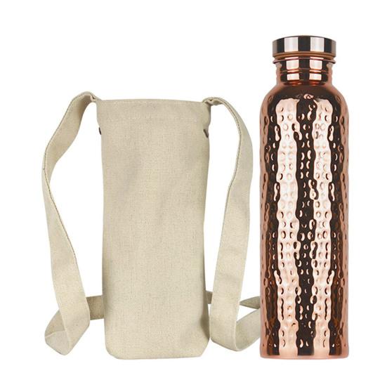 800 мл Медная спортивная бутылка для воды с узором "молоток" большой вместимости, герметичная, портативная, для улицы, для велоспорта, для тренажерного зала, для фитнеса, для путешествий, гальваническая питьевая чашка