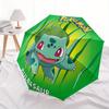 1pc Pokemon Bulbasaur Automatic Open/Close Umbrella Folding Umbrella, 8-Rib Sturdy Bones201