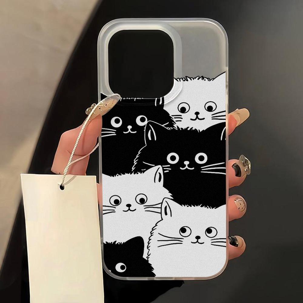 Чехлы для мобильных телефонов iPhone 11 13 15 Pro Max 12 14 Pro Max Чехол для iPhone 16 15 Plus 13 Pro 12 Матовая текстура с рисунком в виде мультяшных цветов