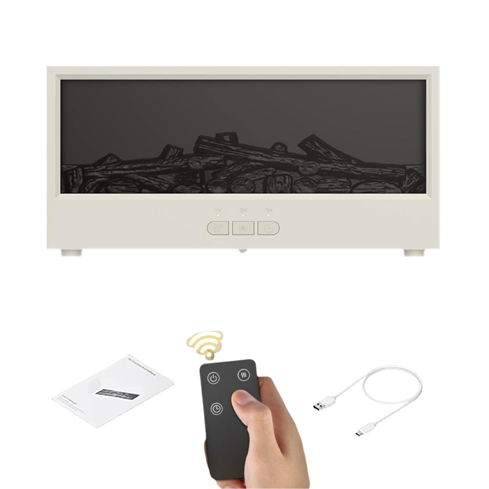 Увлажнитель воздуха Creative Fireplace Air Humidifier с функцией автоматического отключения, безводный, с ароматом эфирного масла, светодиодной подсветкой и пультом дистанционного управления для подарка на дом