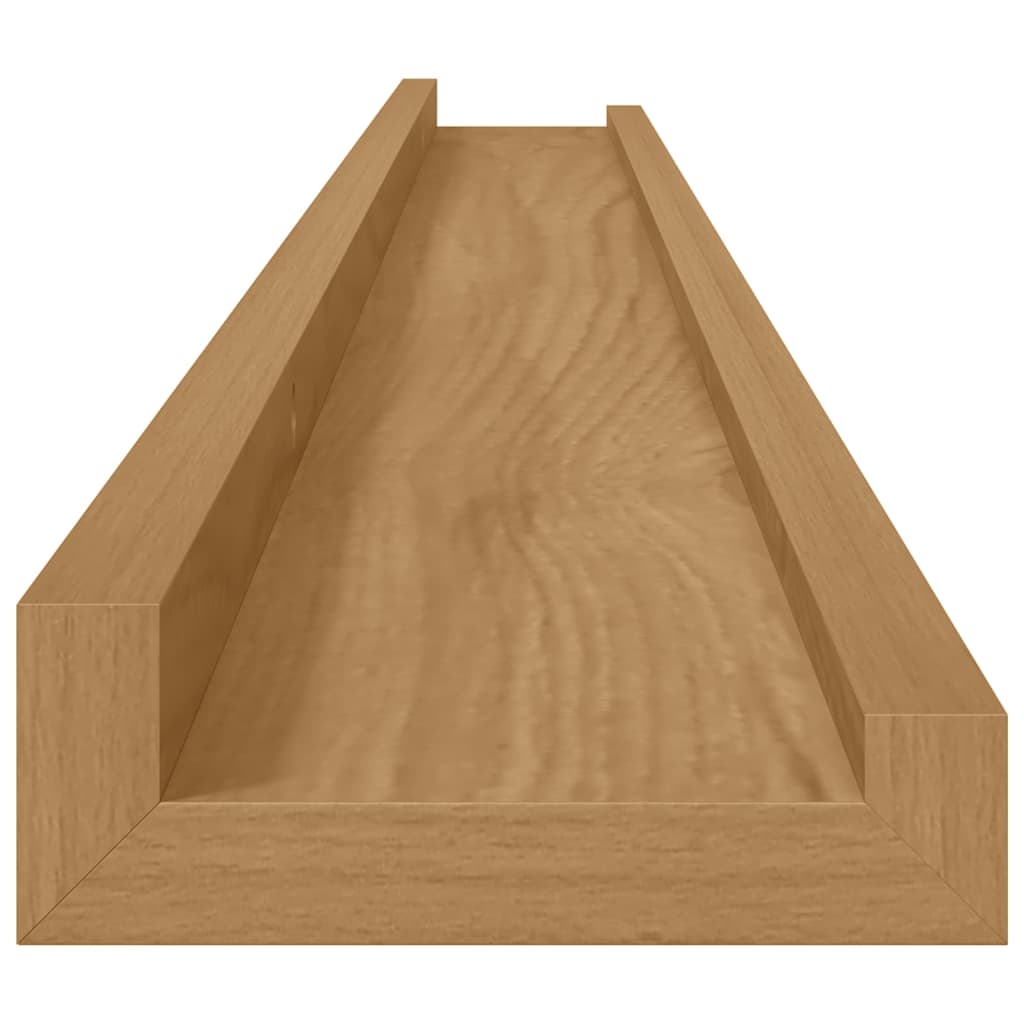 Wall Shelf with Shelf 4 pcs Brown 100 x 9 x 3 cm Particleboard