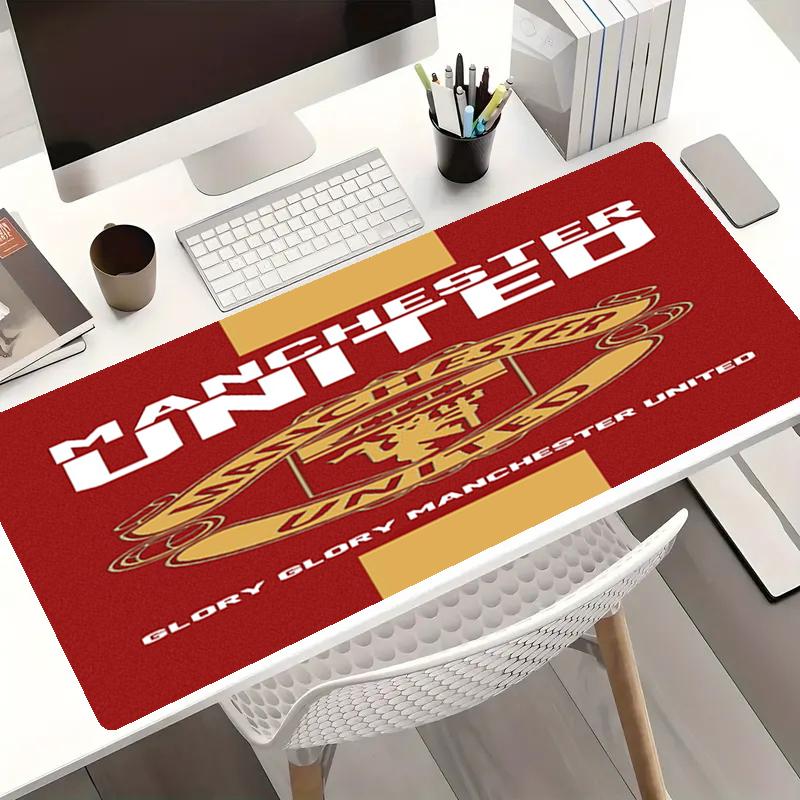 Manchester United Theme Mouse Pad, Non Slip Rubber Base, Multifunctional Office & Home Decor, Perfect for Workspace Personalization.