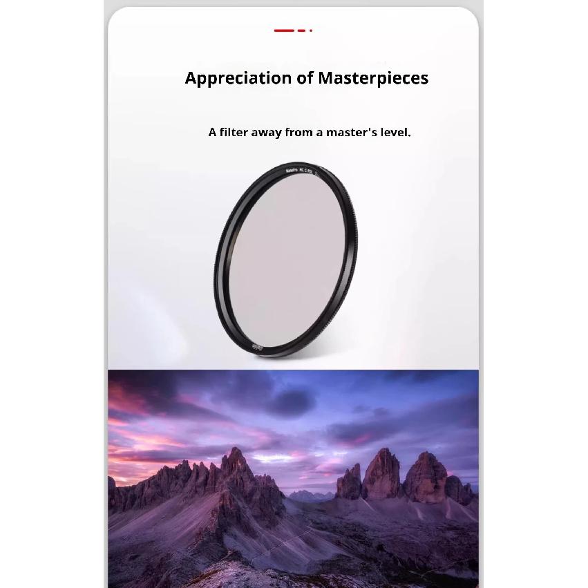 Haida NanoPro CPL Polarizing Filter Professional Polarizing Filter with Double-Sided Coating for Mirrorless and DSLR Cameras