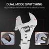 STONEGO 5in1 Adjustable Ratchet Wrench Swivel Head Stainless Steel for Mechanics Plumbers DIY Extendable Rust Resistant