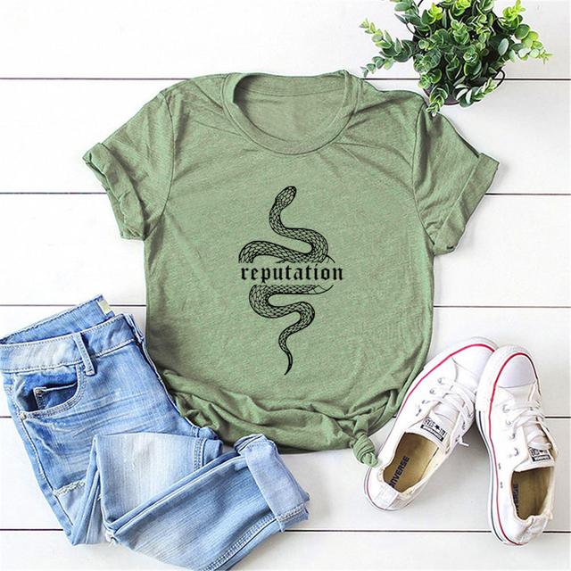Reputation Snake T Shirt Look What You Made Me Do Shirt  Women Clothes Goth Tshirt Unisex Vintage Shirt Snake Graphic Tees