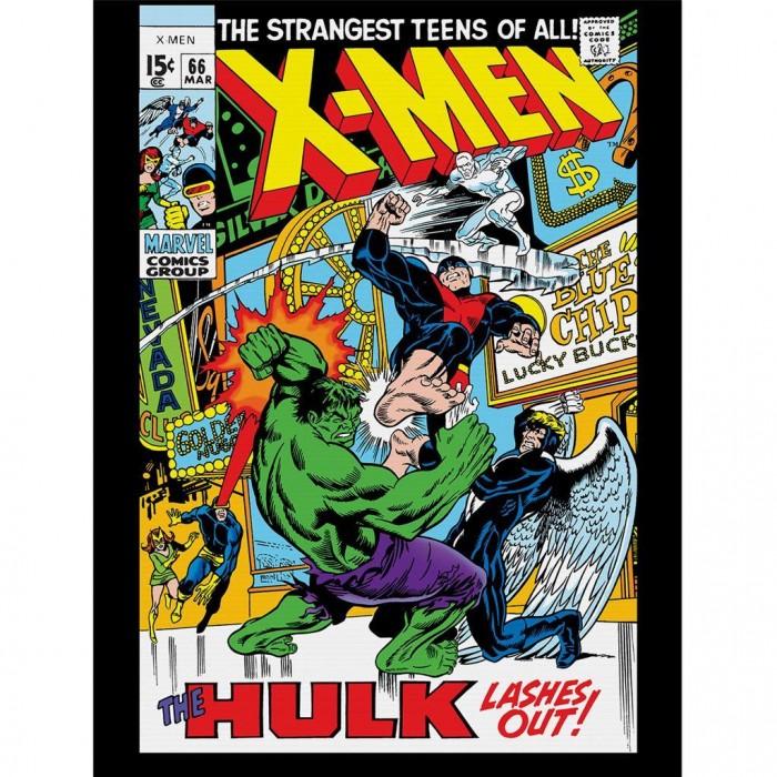 X-Men The Hulk Lashes Out Canvas Print