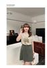Plus Size Tulip Print Short Sleeve Loose Round Neck T-shirt for Women