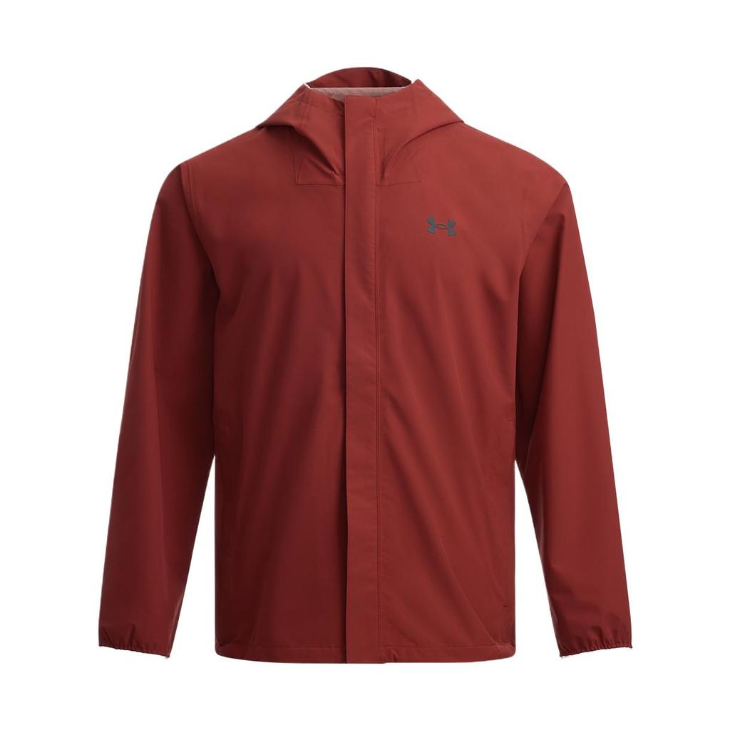 Under Armour Куртка мужская Stormproof Cloudstrike Stretch с капюшоном, однотонная, терракотово-красная 1376066-840