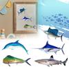 Creative Simulation Metal  Tuna Pendant Wall Decor Metal Fish Sculpture Wall Art Hanging Ornament For Living Room