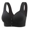 Large Size Front Closure Mom Back Underwear Thin Section Comfortable Breathable Push Up Bra Glossy Lingerie For Women