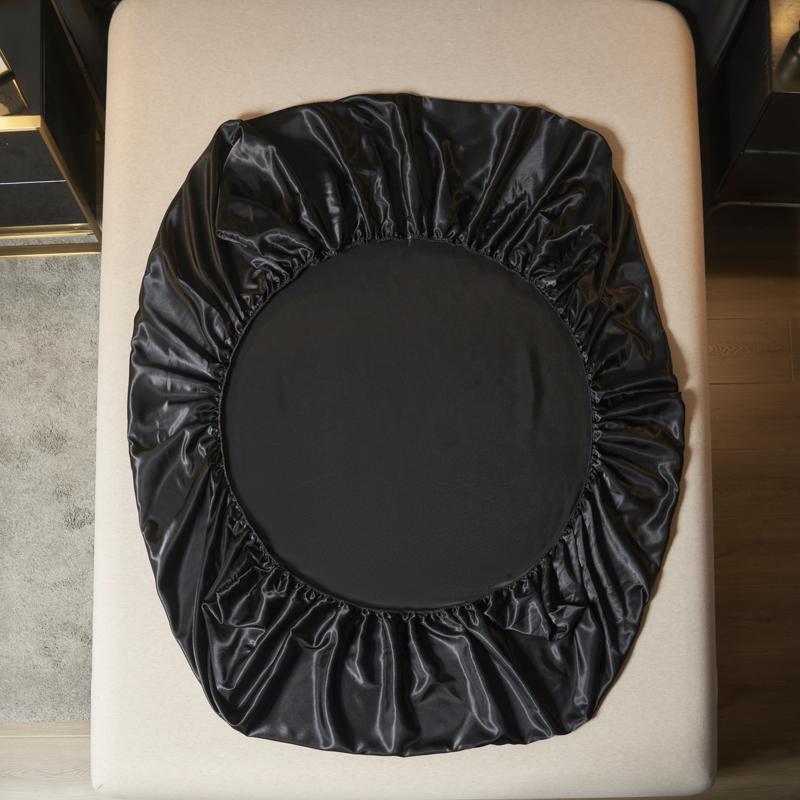 Гладкая простыня на резинке, летнее покрывало для двуспальной/двуспальной/королевской/королевской кровати, шелковистый защитный чехол для матраса (Наволочка Нужен заказ)