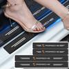 4Pcs Carbon Fiber Car Door Sill Protection 3D Sticker Car Accessories For Cayenne Panamera Macan Boxster 911 928 944 918 917