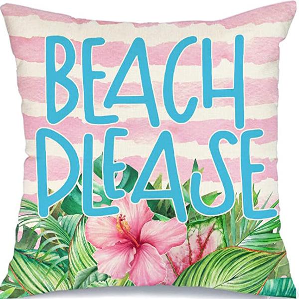 Summer Hot Style Ocean Style Pillow Beach Shell Pattern Blue Pillow Case Home Sofa Pillow Case Cushion Cover