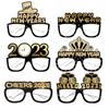 12/6pcs Handmade Christmas Glasses Decoration Reusable Xmas Creative Funny Eyewear for Party New Year's Glasses Frames