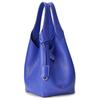 Polo Ralph Lauren Hammered Keychain Pendant Snap Closure Tote Bag Women tote bags Light-Blue 428938031009