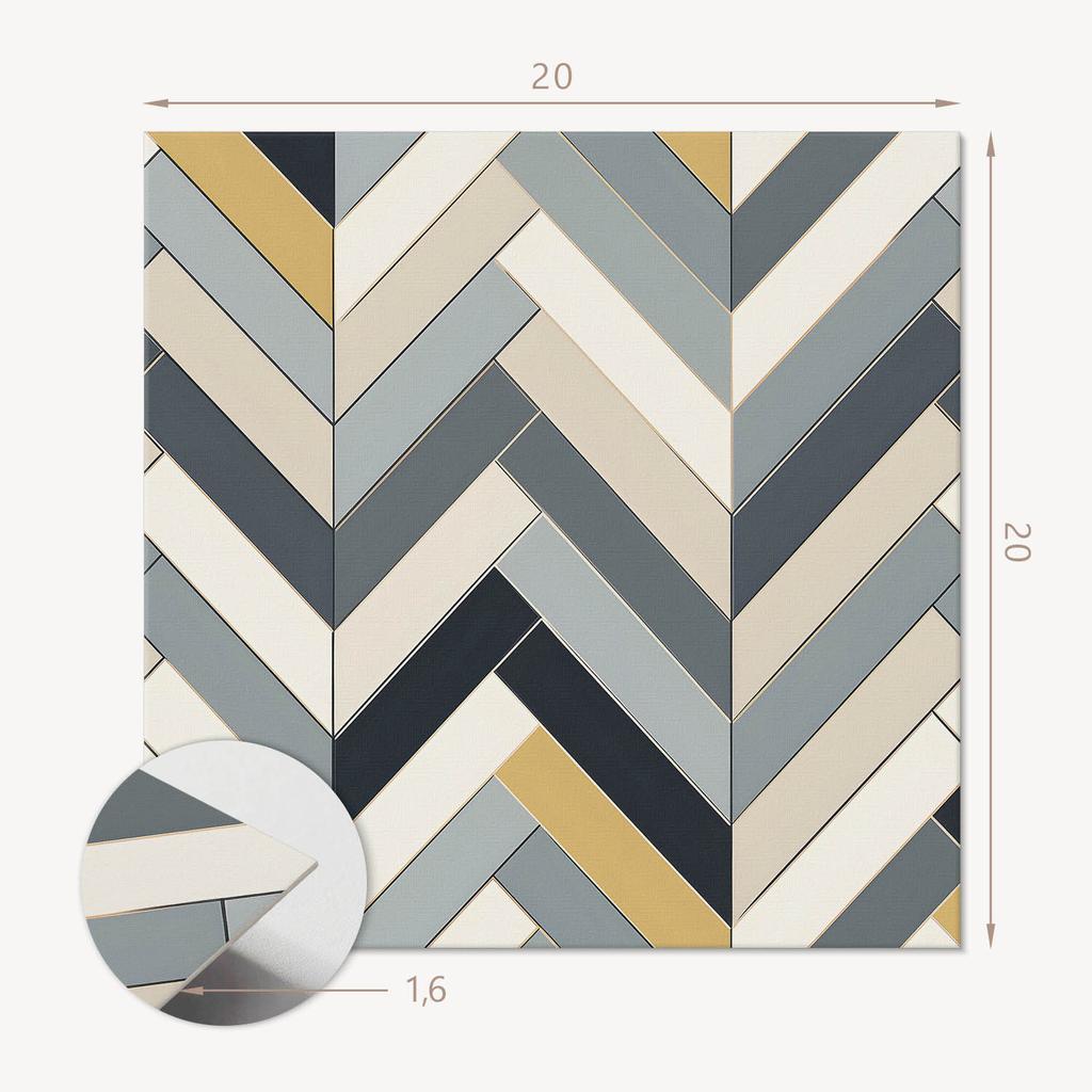 Paczka Kafelków Winylowych Z Motywem Do Kuchni Salonu Wzór W Jodełkę 20X20X20 Cm