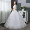 V-neck Wedding Dresses Simple Off White Sequined  Wedding Gown