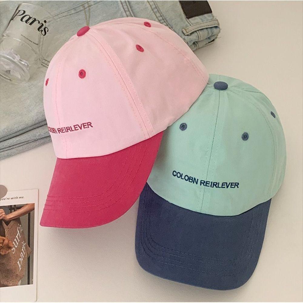 Корейская вышитая бейсболка Новая уличная кепка с козырьком Модная бейсболка с буквой для подростков