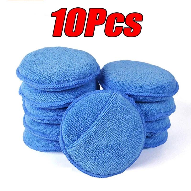 1-10Pcs Waxing Sponge Car Applicator Cleaning Polish Pad Foam Sponge Microfiber Waxing Cleaning Sponge Clean Washing Tools