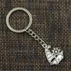 Fashion Ship Boat 28x22mm Pendant 30mm Key Ring Metal Chain Bronze Silver Color Men Car Gift Souvenirs Keychain