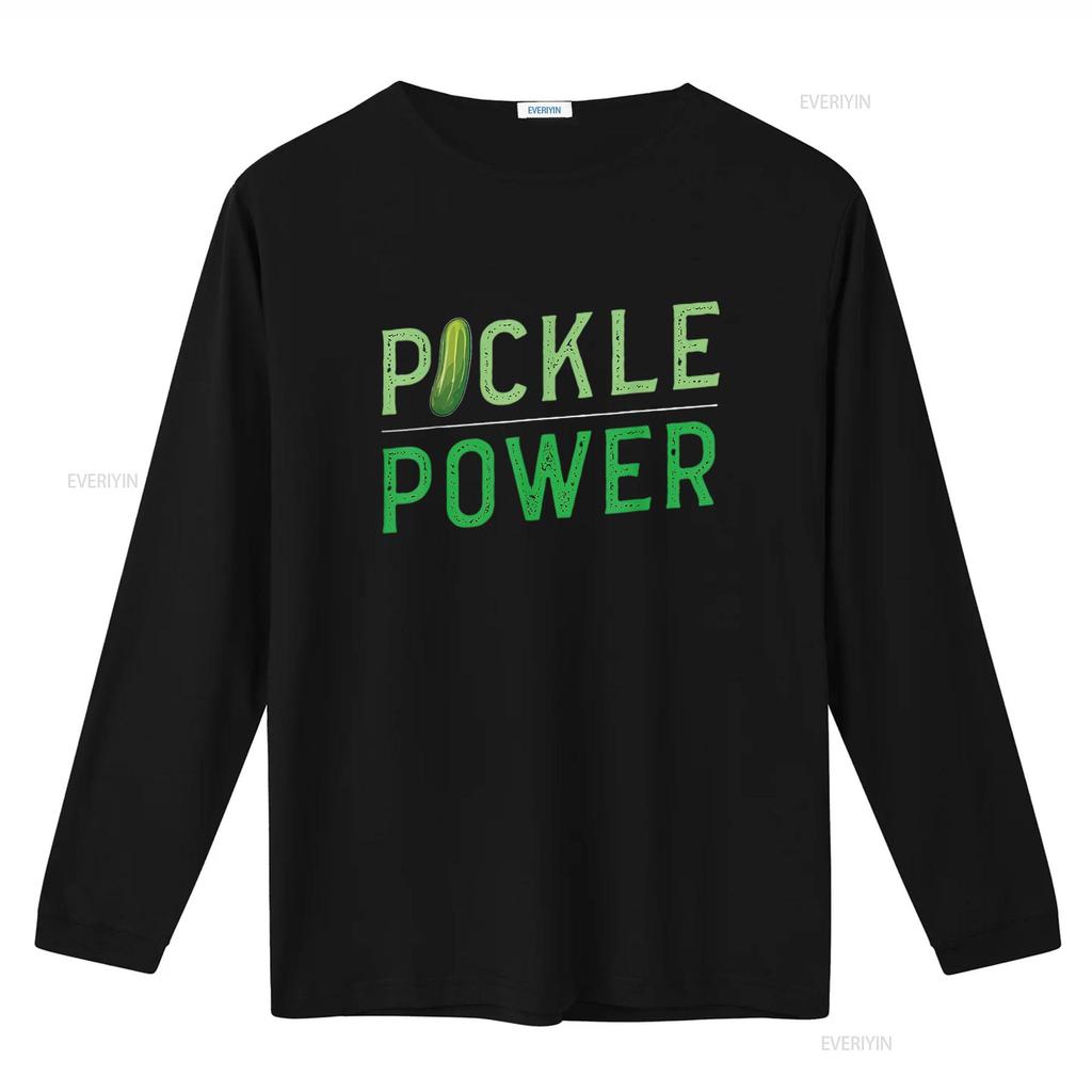 Mens Pickle Powers Vegetable Source Of Energy Healthy Living T Shirt Black 4XL vintage Washed Soft homme Stylish Unisex