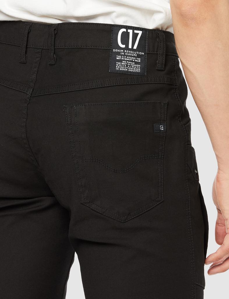 C17 Slim Cargo Stretch Cargo CX236 Size Men's Pants, Denim, (75 Black, Small)