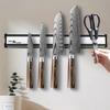 Магнитный держатель для ножей, настенная полоска, алюминиевое крепление, подставка для ножей, барная стойка для хранения, самостоятельная, без сверления, для кухонных принадлежностей, органайзер