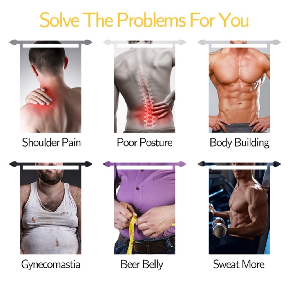 Мужской формирователь талии, тренажер для сауны, спортивный жилет, нижнее белье для похудения, рубашка для похудения, сжигатель жира, тренировки