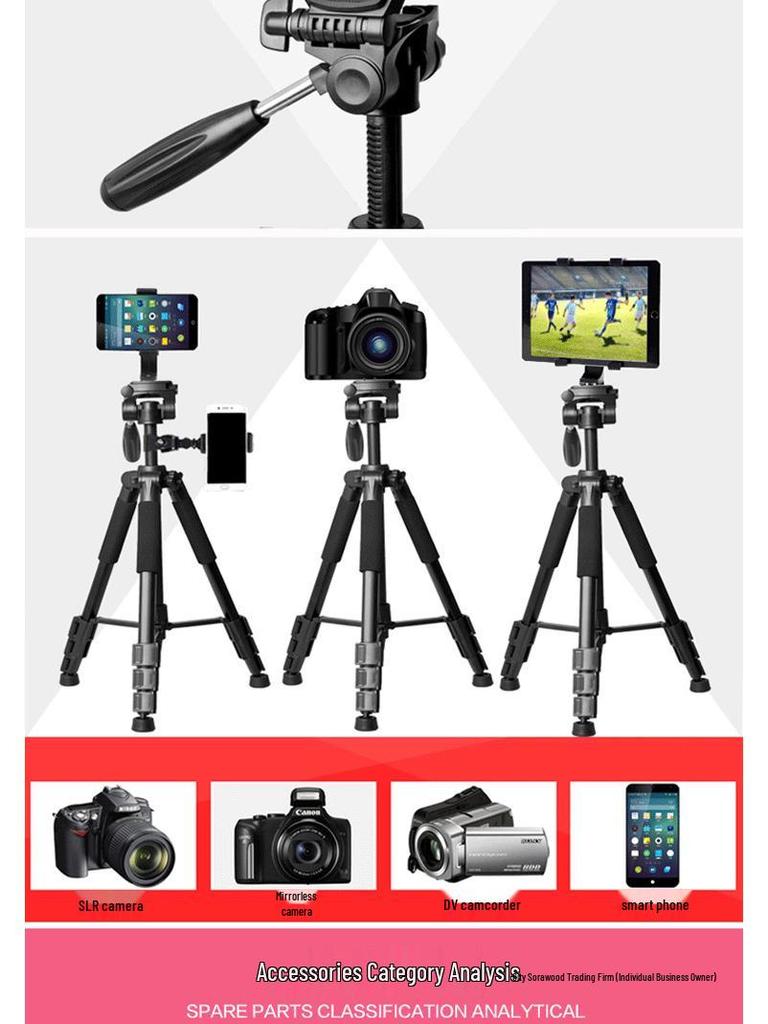 Multifunctional Mobile Streaming Tripod with Beauty Fill Light for Outdoor Videos & Selfies