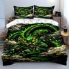 Green Dragon with Flames. Bedding Sets Duvet Cover Sets Duvet Covers Pillowcases(1 * Duvet Cover 2 * Pillowcases Without Duvet Insert)