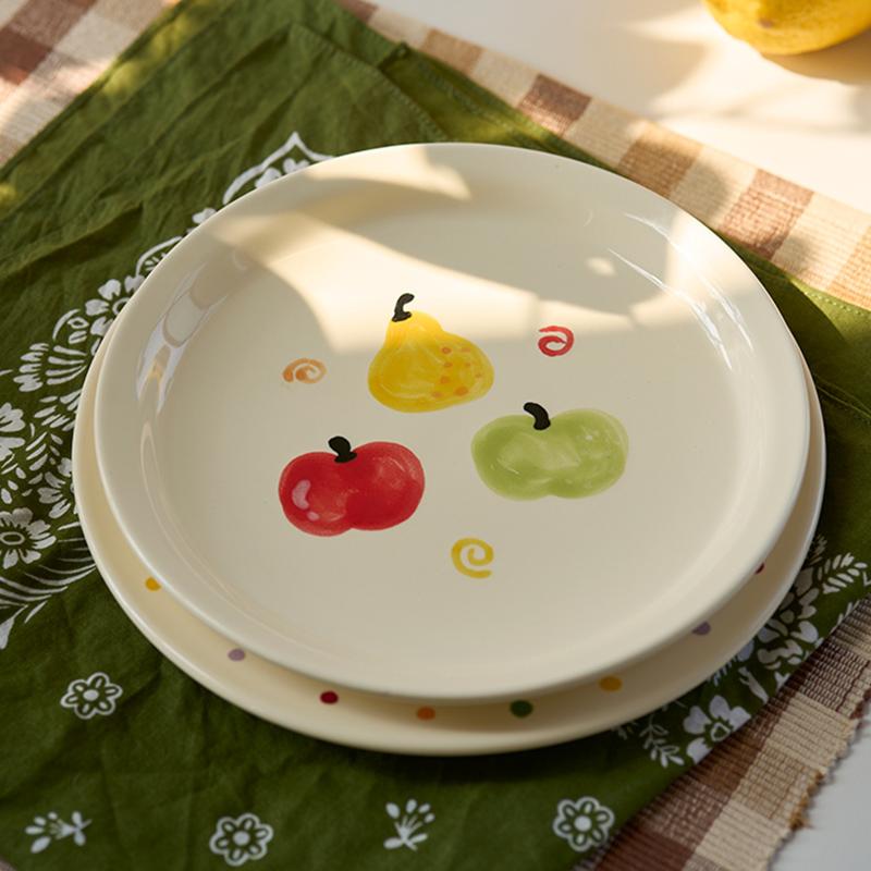 Расписанные вручную керамические тарелки для овощей, элитная кондитерская, послеобеденный чай, кофейная чашка, вкусные блюда, бытовая посуда