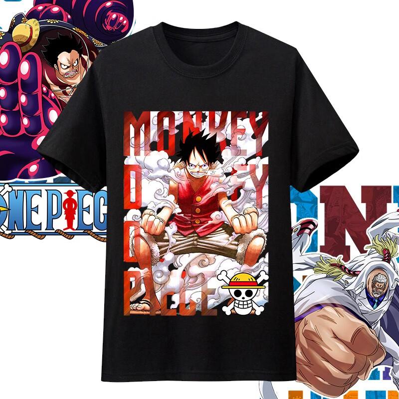 Хлопковая футболка оверсайз с принтом персонажей аниме One Piece для мужчин и женщин, удобная, в стиле Y2K, детская одежда, летний тренд, футболки