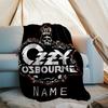Personalized Custom Name Blanket - rock Ozzy Osbourne Print Design,Blanket for Sofa,Bed,Travel,Camping - Soft and Warm, Great Gift