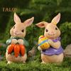 Пасхальный кролик, украшение в виде кролика, очаровательный внешний вид, статуэтка из смолы, пасхальный кролик, статуэтка с яйцами воскрешения