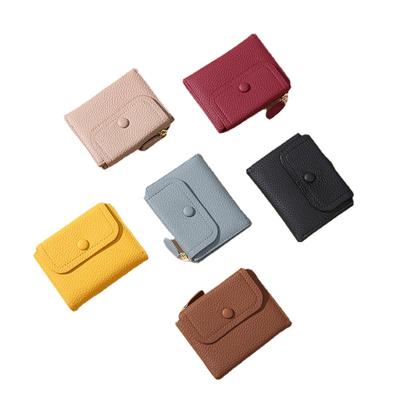 Новые модные женские кошельки из искусственной кожи, короткий студенческий маленький кошелек на молнии, кошелек для монет, милый мини-кошелек для кредитных карт, женский кошелек