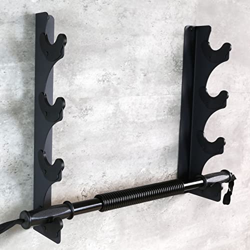 Wall mounted barbell rack adjustable width with gasket barbell storage rack gym equipment props rack
