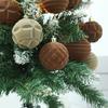 12pcs Christmas Tree Velvet Ball Ornaments Creative Colorful Hanging Ornaments Holidays Decoration Simple Pendant Decorations