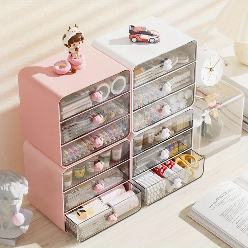 Настольный ящик для хранения, 1 шт. — упорядочите канцелярские принадлежности, альбомы для вырезок, косметику и многое другое — идеально подходит для использования в школе и общежитии