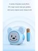 Cartoon K Song Multifunctional Desktop KTV Microphone Speaker with High-Definition Sound, Smile Face, and Cute Ears.
