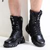 Outdoor Safety Boots Anti-slip Tactical Boots Wear-resistant Waterproof High Cut Work Shoes Industrial Safety Boots