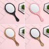 Women Makeup Mirrors Standing Makeup Oval-Shape Vintage Handheld Mirror Vanity Mirror