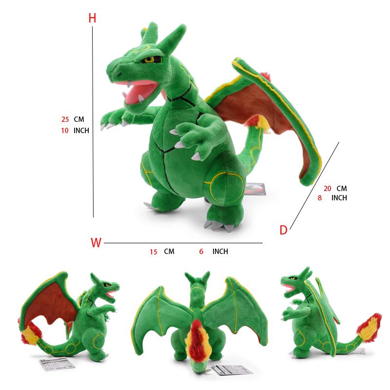 25 Styles Plush Toys Shiny Dragonair Rayquaza Gyarados Charizard Charmander Lycanroc Vulpix Lucario Stuffed Peluche Doll