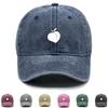 White Peach Print Snapback Baseball Cap, Fruit Sports Hat Sun Protective Leisure Solid Color Solid Adjustable Baseball Hat