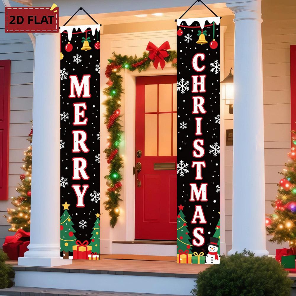 Door Couplet Banner New Year Party Supplies 2pcs Porch Decor