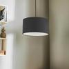Decorative Mini Single Fabric Pendant Lamp Hall Kitchen Study Room Chandelier Anthracite