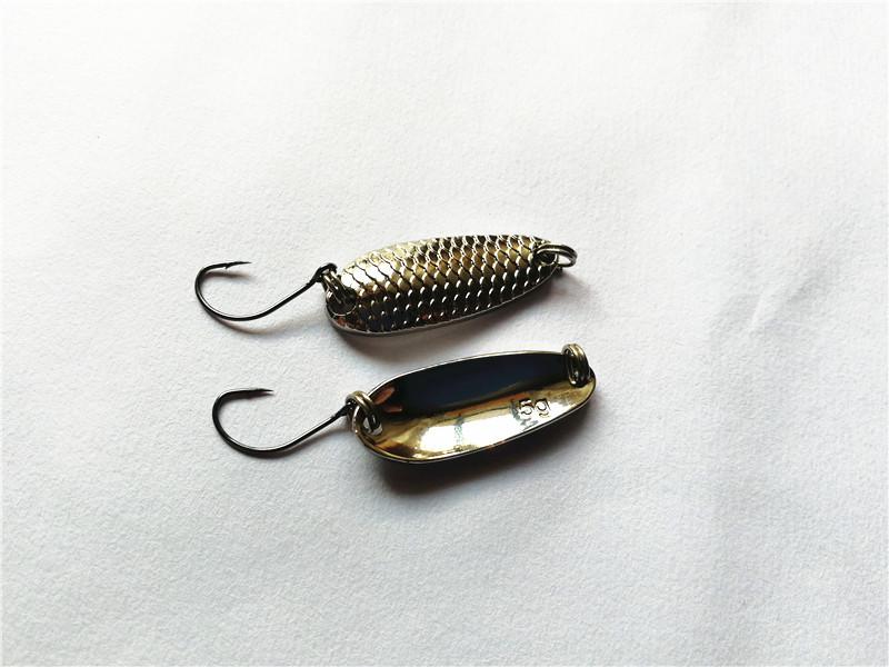 Классическая блесна-ложка "Чешуя дракона": Металлический Бионический Блесна с Одиночным Крючком для Голавля, Солнечного Окуня, Тиляпии