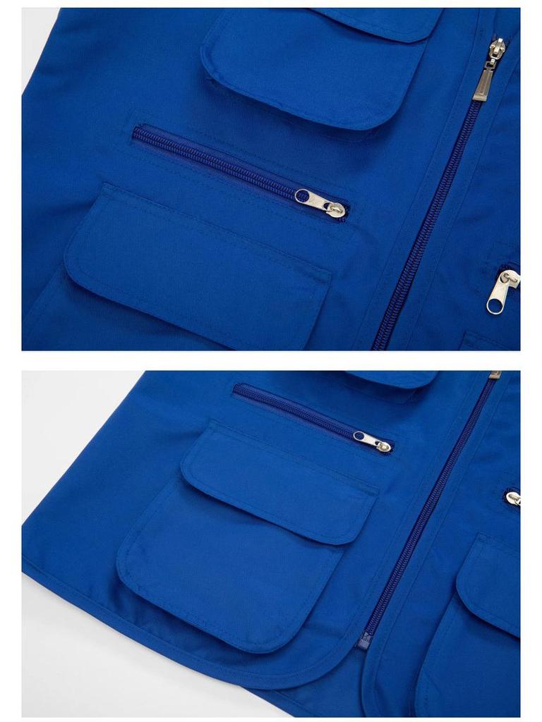 Волонтерский жилет с несколькими карманами и логотипом на заказ для общественных и фотографических мероприятий