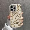N72 Black Gold Snake Art Soft Back Cover for Samsung S24 Ultra A14 iPhone 16 Pro Max Xiaomi Redmi Note13 Plating Frame Camera Protector Case