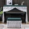 Velvet Lace Shawl Piano Dust Cover French Embroidered Chiffon Piano Protective Beautiful Household Bench Dustproof Cloth